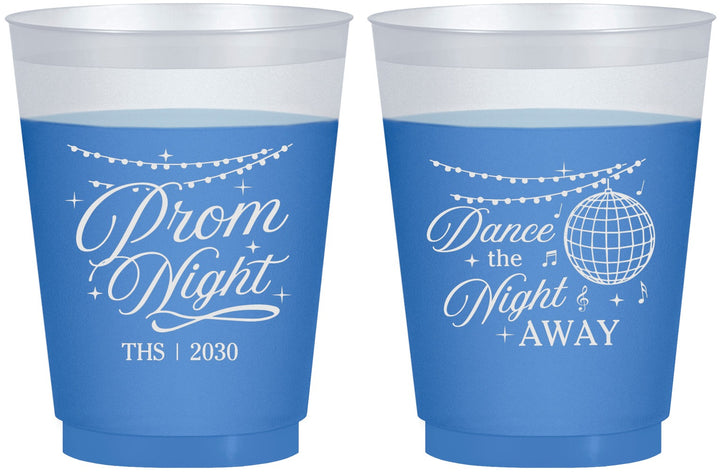 Custom Prom 16 oz Color Changing Frosted Cups - Dance The Night Away | 50001