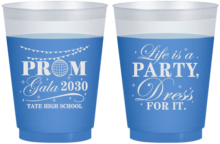 Custom Prom 16 oz Color Changing Frosted Cups - Lifes A Party | 50002