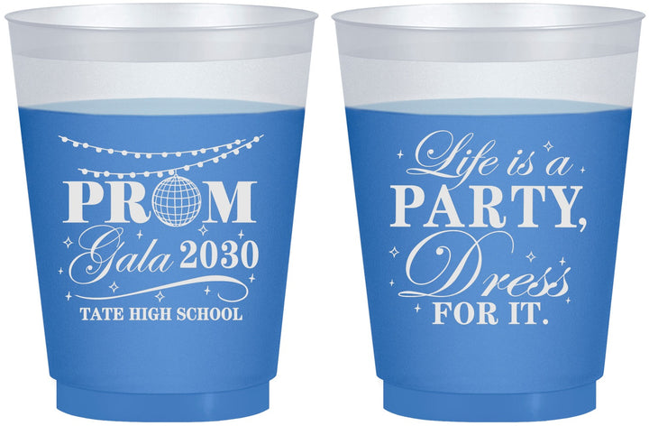 Custom Prom 16 oz Color Changing Frosted Cups - Lifes A Party | 50002
