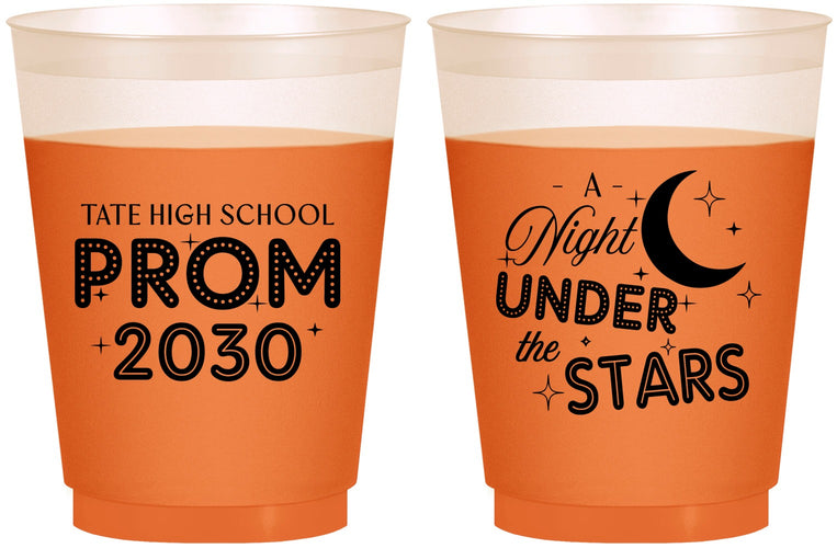 Custom Prom 16 oz Color Changing Frosted Cups - A Night Under The Stars | 50004