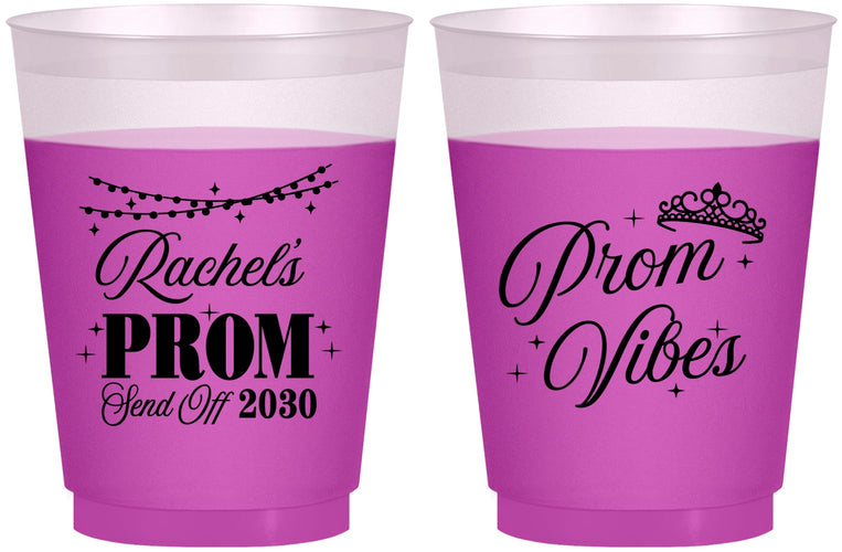 Custom Prom 16 oz Color Changing Frosted Cups - Send Off | 50007