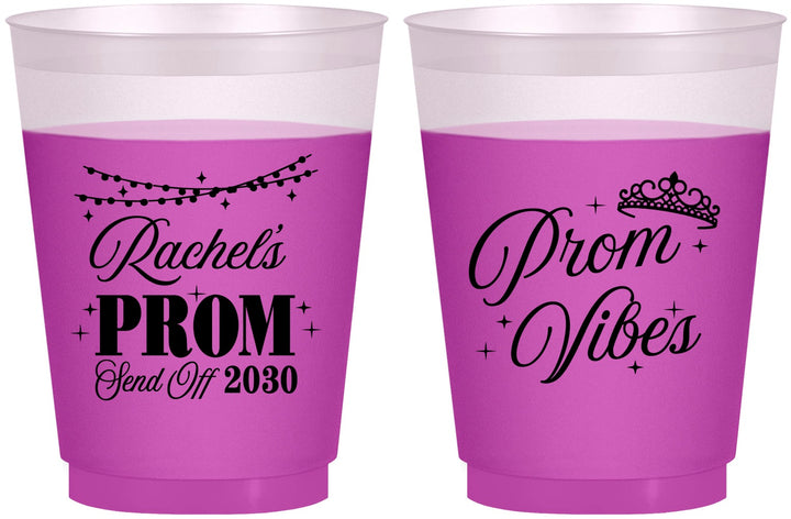 Custom Prom 16 oz Color Changing Frosted Cups - Send Off | 50007