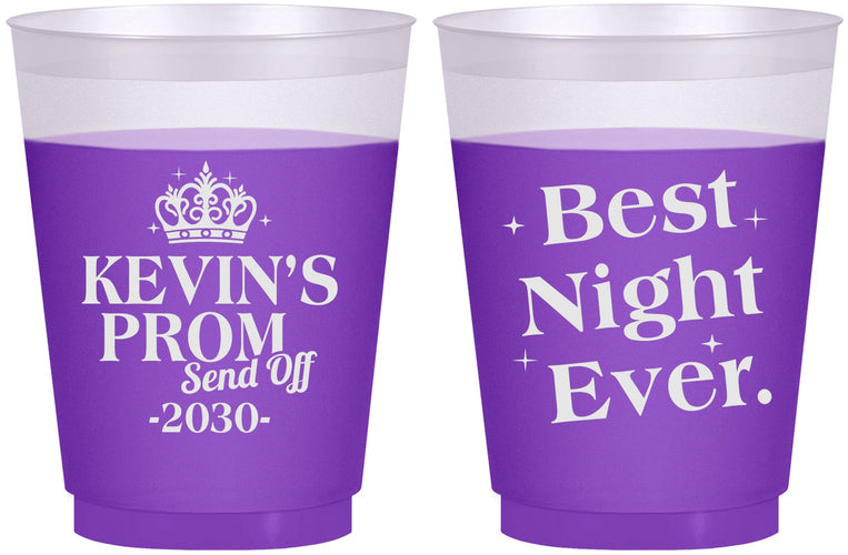 Custom Prom 16 oz Color Changing Frosted Cups - Send Off | 50009