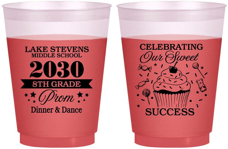 Custom Prom 16 oz Color Changing Frosted Cups - 8th Grade Dance | 50013