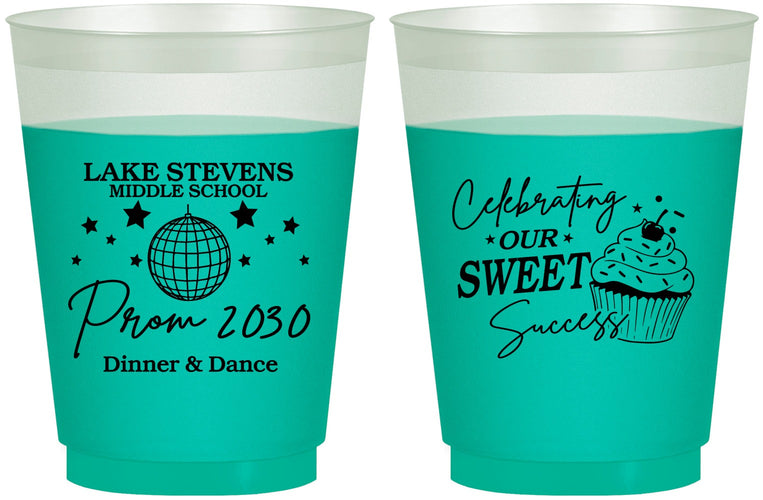 Custom Prom 16 oz Color Changing Frosted Cups - Middle School Dance | 50014