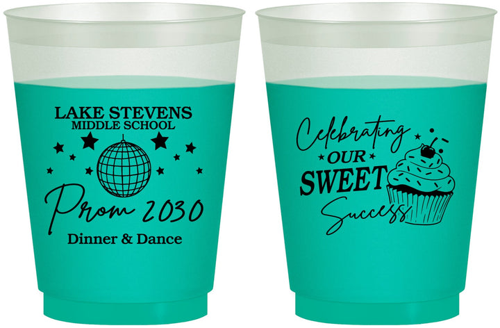 Custom Prom 16 oz Color Changing Frosted Cups - Middle School Dance | 50014