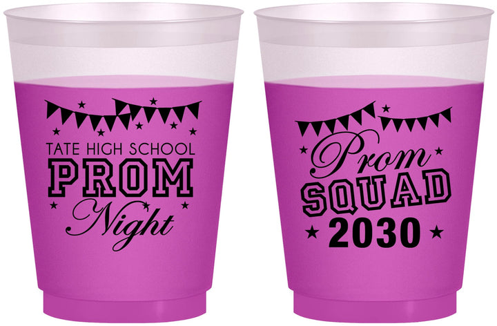 Custom Prom 16 oz Color Changing Frosted Cups - Squad | 50015