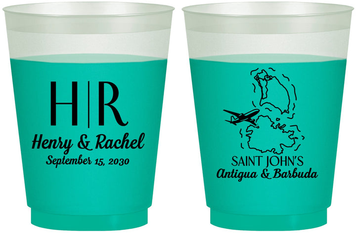 Custom Wedding 16 oz Color Changing Frosted Cups - Antigua And Barbuda | 502