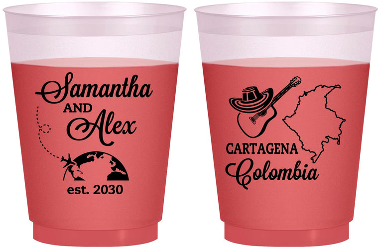 Custom Wedding 16 oz Color Changing Frosted Cups - Colombia | 517