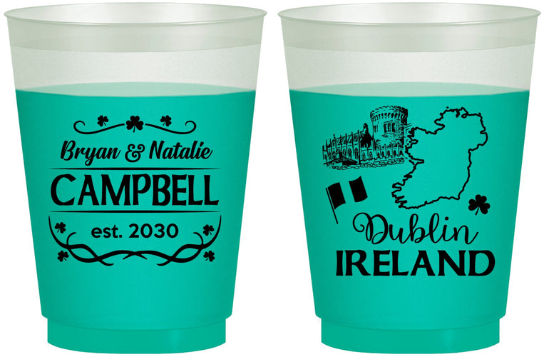 Custom Wedding 16 oz Color Changing Frosted Cups - Ireland | 529
