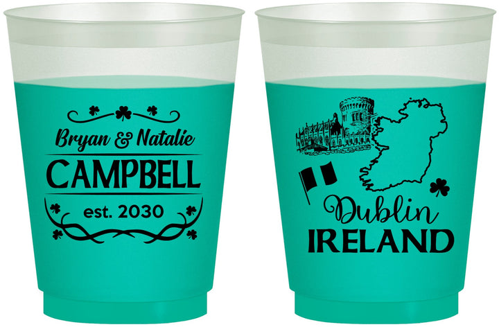 Custom Wedding 16 oz Color Changing Frosted Cups - Ireland | 529