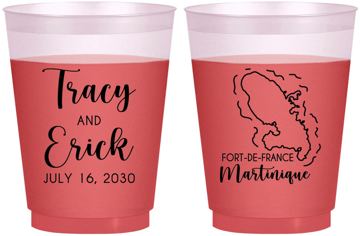Custom Wedding 16 oz Color Changing Frosted Cups - Martinique | 532