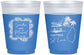 Custom Wedding 16 oz Color Changing Frosted Cups - St Lucia | 541
