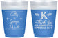 Custom Wedding 16 oz Color Changing Frosted Cups - Monogram | 556