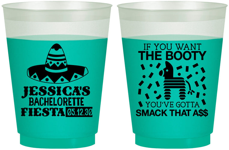 Custom Bachelorette 16 oz Color Changing Frosted Cups - Mexico Fiesta | 60006