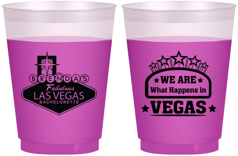 Custom Bachelorette 16 oz Color Changing Frosted Cups - Las Vegas | 60016
