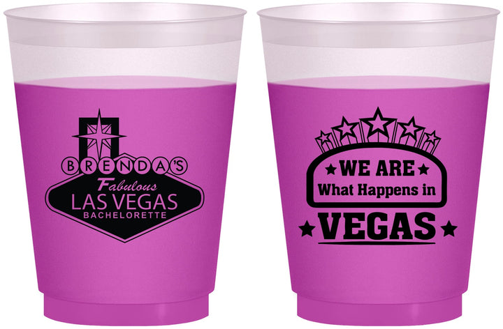 Custom Bachelorette 16 oz Color Changing Frosted Cups - Las Vegas | 60016