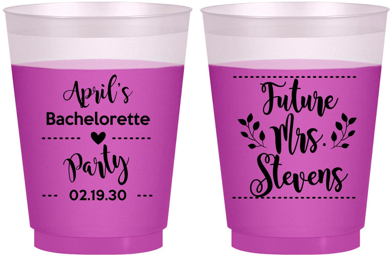 Custom Bachelorette 16 oz Color Changing Frosted Cups - Future Mrs | 60037