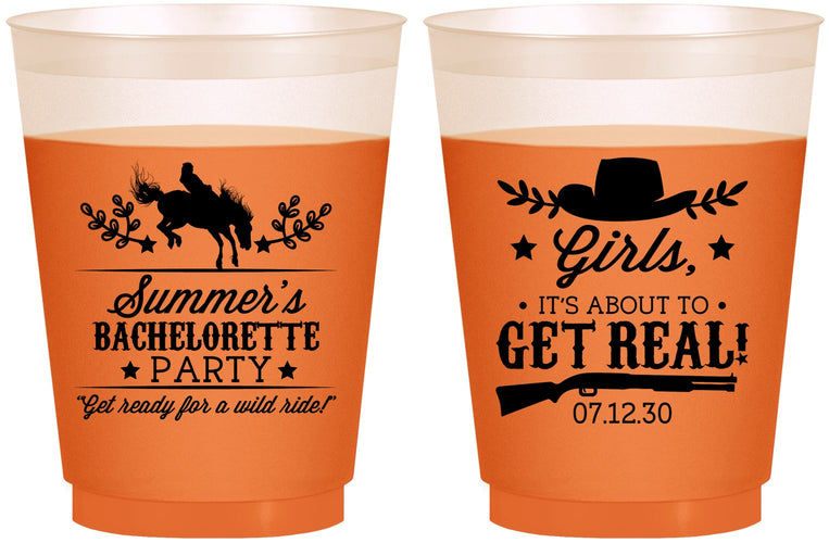Custom Bachelorette 16 oz Color Changing Frosted Cups - Its About To Get Real | 60043