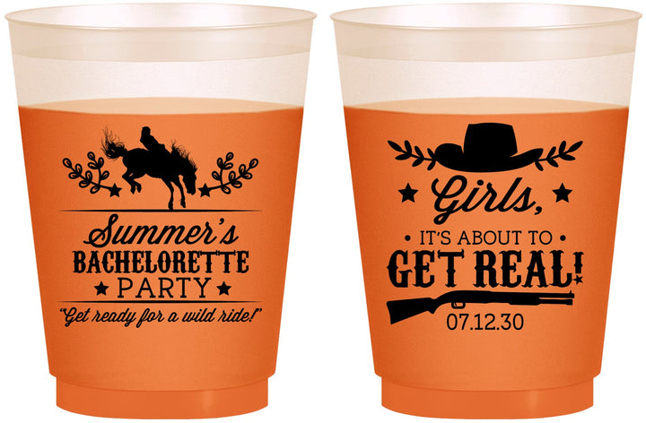 Custom Bachelorette 16 oz Color Changing Frosted Cups - Its About To Get Real | 60043