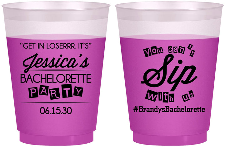 Custom Bachelorette 16 oz Color Changing Frosted Cups - Cant Sip With Us | 60050
