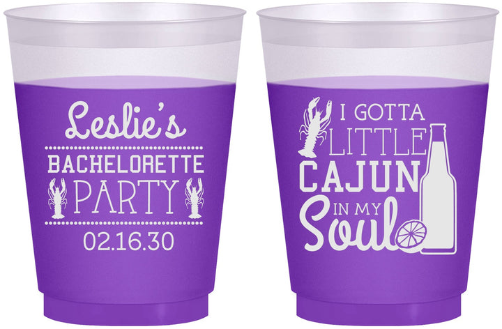 Custom Bachelorette 16 oz Color Changing Frosted Cups - Little Cajun In My Soul | 60058