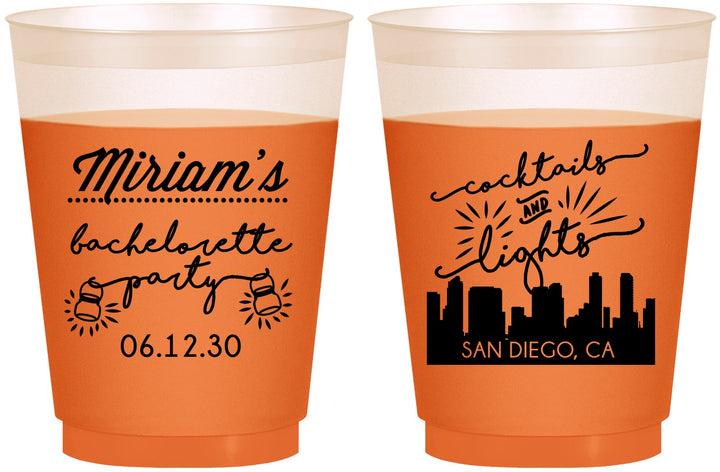 Custom Bachelorette 16 oz Color Changing Frosted Cups - San Diego | 60067