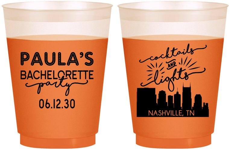 Custom Bachelorette 16 oz Color Changing Frosted Cups - Nashville | 60068