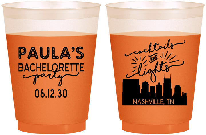 Custom Bachelorette 16 oz Color Changing Frosted Cups - Nashville | 60068
