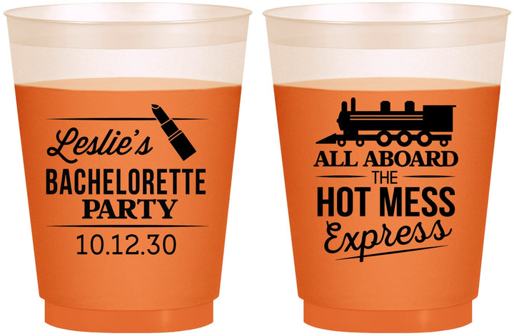 Custom Bachelorette 16 oz Color Changing Frosted Cups - Hot Mess Express | 60075