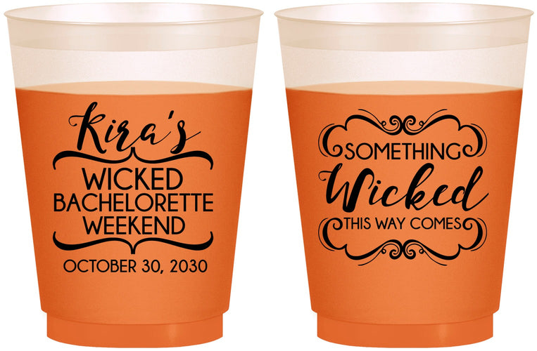 Custom Bachelorette 16 oz Color Changing Frosted Cups - Something Wicked | 60076