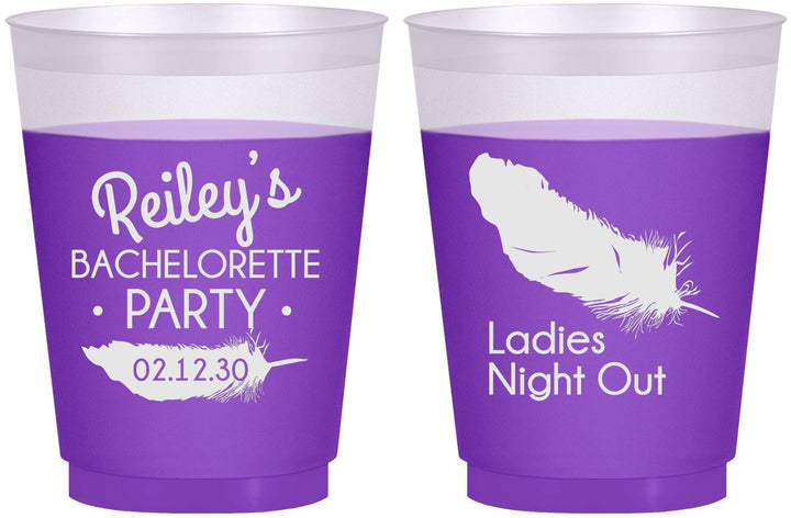Custom Bachelorette 16 oz Color Changing Frosted Cups - Ladies Night Out | 60087