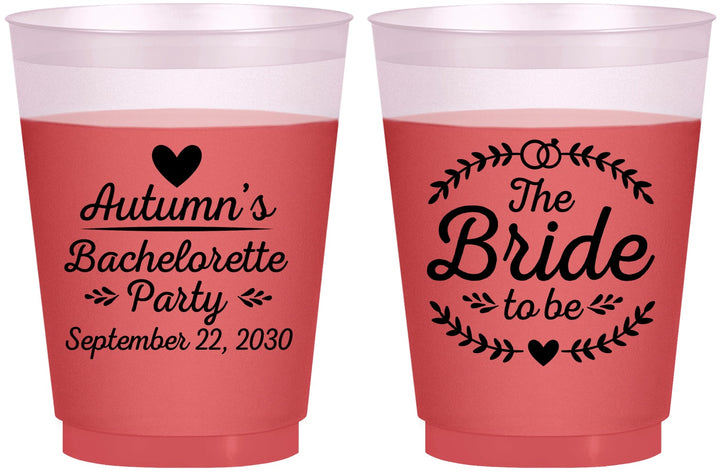 Custom Bachelorette 16 oz Color Changing Frosted Cups - Bride To Be | 60088