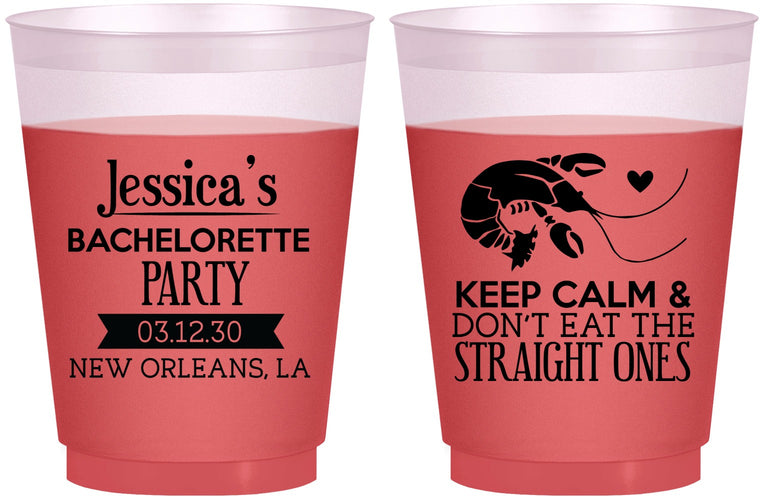 Custom Bachelorette 16 oz Color Changing Frosted Cups - Crawfish Boil | 60137