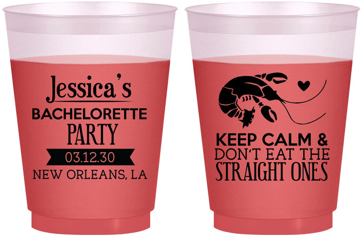 Custom Bachelorette 16 oz Color Changing Frosted Cups - Crawfish Boil | 60137