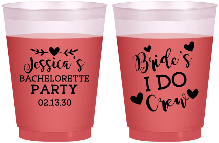 Custom Bachelorette 16 oz Color Changing Frosted Cups - Brides I Do Crew | 60159