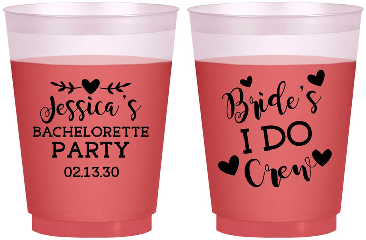 Custom Bachelorette 16 oz Color Changing Frosted Cups - Brides I Do Crew | 60159
