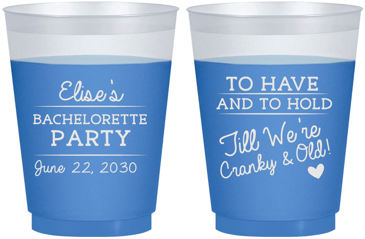 Custom Bachelorette 16 oz Color Changing Frosted Cups - To Have And To Hold | 60168
