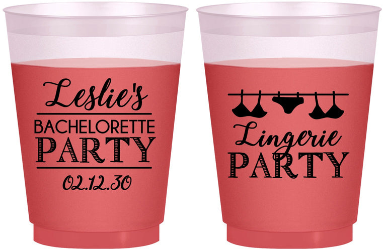 Custom Bachelorette 16 oz Color Changing Frosted Cups - Lingerie Party | 60171