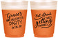 Custom Bachelorette 16 oz Color Changing Frosted Cups - Eat Drink Getting Married | 60181