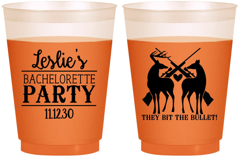 Custom Bachelorette 16 oz Color Changing Frosted Cups - Hunting | 60187
