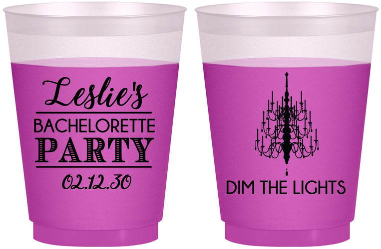 Custom Bachelorette 16 oz Color Changing Frosted Cups - Lights | 60188