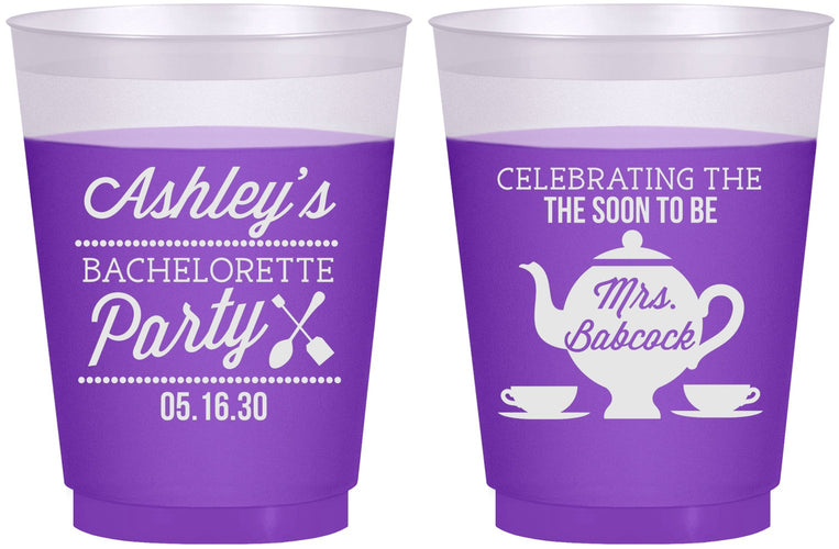 Custom Bachelorette 16 oz Color Changing Frosted Cups - Teapot | 60189