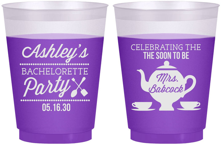 Custom Bachelorette 16 oz Color Changing Frosted Cups - Teapot | 60189