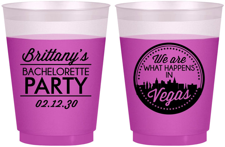 Custom Bachelorette 16 oz Color Changing Frosted Cups - Las Vegas | 60190