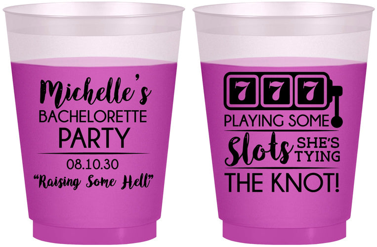 Custom Bachelorette 16 oz Color Changing Frosted Cups - Las Vegas | 60195