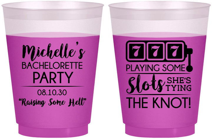 Custom Bachelorette 16 oz Color Changing Frosted Cups - Las Vegas | 60195