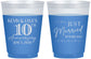 Custom Anniversary 16 oz Color Changing Frosted Cups - 10 Years Down | 80020