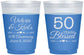 Custom Anniversary 16 oz Color Changing Frosted Cups - 50 Years Blessed | 80037