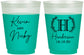 Custom Wedding 16 oz Color Changing Frosted Cups - Monogram | 805